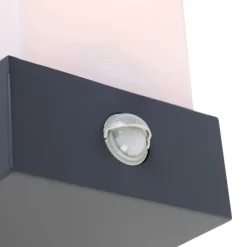Buiten wandlamp donkergrijs IP44 bewegingssensor - Tide