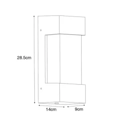 Buiten wandlamp donkergrijs IP44 bewegingssensor - Tide