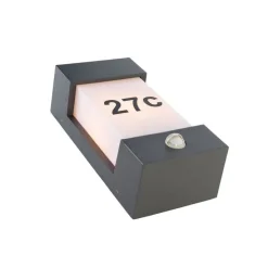 Buiten wandlamp donkergrijs IP44 bewegingssensor - Tide