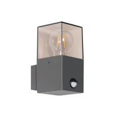 Buiten wandlamp donkergrijs met bewegingsmelder IP44 - Denmark