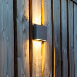 Buiten wandlamp donkergrijs 17,5 cm incl. LED IP65 - Batt