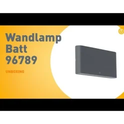 Buiten wandlamp donkergrijs 17,5 cm incl. LED IP65 - Batt