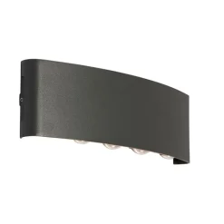Buiten wandlamp donkergrijs incl. LED 10-lichts IP54 - Silly