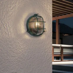 Buiten wandlamp groen rond IP44 - Noutica