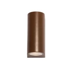 Buiten wandlamp roestbruin kunststof ovaal 2-lichts - Baleno