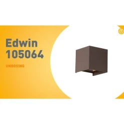 Buiten wandlamp roestbruin incl. LED 2-lichts IP54 - Edwin