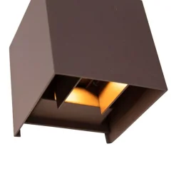 Buiten wandlamp roestbruin incl. LED 2-lichts IP54 - Edwin