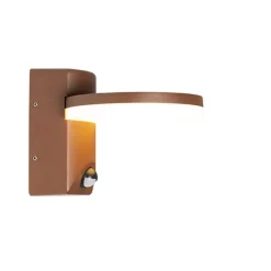Buiten wandlamp roestbruin incl. LED IP54 bewegingssensor - Esmee