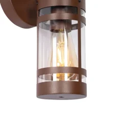 Buiten wandlamp roestbruin IP44 met schemersensor - Ruben