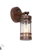 Buiten wandlamp roestbruin IP44 met bewegingssensor - Ruben