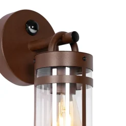 Buiten wandlamp roestbruin IP44 met bewegingssensor - Ruben