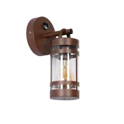Buiten wandlamp roestbruin IP44 met bewegingssensor - Ruben