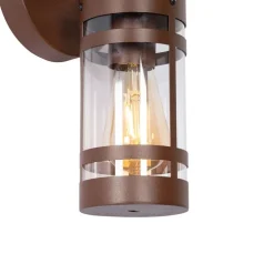 Buiten wandlamp roestbruin IP44 met bewegingssensor - Ruben