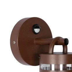 Buiten wandlamp roestbruin IP44 met bewegingssensor - Ruben
