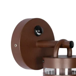 Buiten wandlamp roestbruin IP44 met bewegingssensor - Ruben