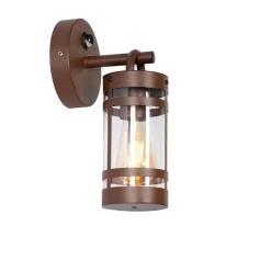 Buiten wandlamp roestbruin IP44 met bewegingssensor - Ruben