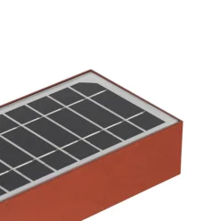 Buiten wandlamp rood met dimlicht en sensor op solar - Kayo