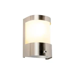Buiten wandlamp RVS schemersensor - Mira