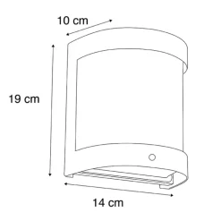 Buiten wandlamp RVS schemersensor - Mira