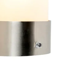 Buiten wandlamp RVS schemersensor - Mira