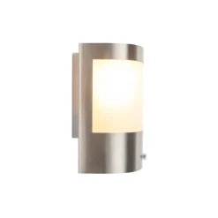 Buiten wandlamp RVS schemersensor - Mira