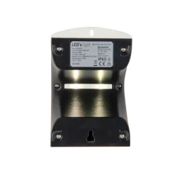 Buiten wandlamp wit 14,5 cm met dimlicht en sensor op solar - Daya