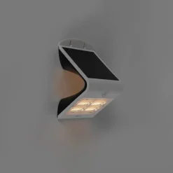 Buiten wandlamp wit 21,5 cm met dimlicht en sensor op solar - Daya