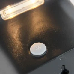 Buiten wandlamp wit 21,5 cm met dimlicht en sensor op solar - Daya