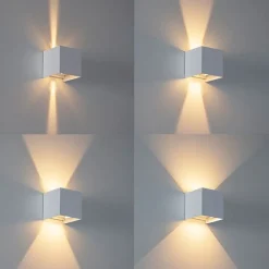 Buiten wandlamp wit incl. LED 2-lichts IP54 - Edwin