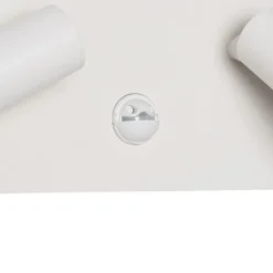 Buiten wandlamp wit incl. LED 2-lichts bewegingssensor- Simon