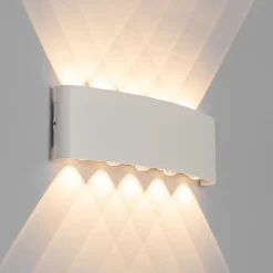 Buiten wandlamp wit incl. LED 10-lichts IP54 - Silly