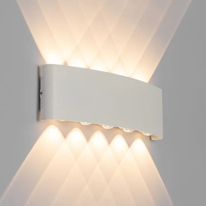 Buiten wandlamp wit incl. LED 10-lichts IP54 - Silly