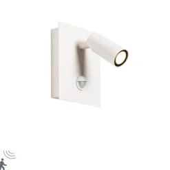 Buiten wandlamp wit incl. LED IP54 bewegingssensor - Simon