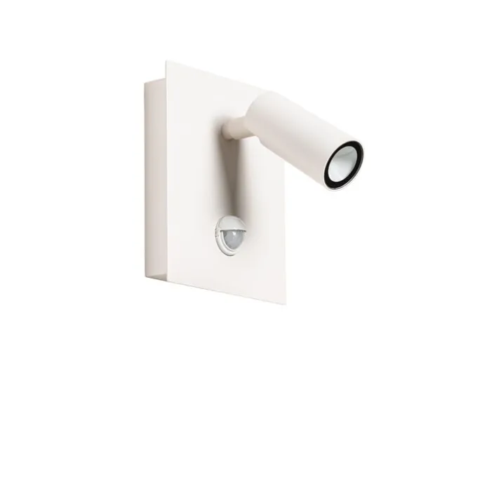 Buiten wandlamp wit incl. LED IP54 bewegingssensor - Simon