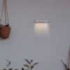 Buiten wandlamp wit met dimlicht en sensor op solar - Kayo