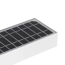 Buiten wandlamp wit met dimlicht en sensor op solar - Kayo