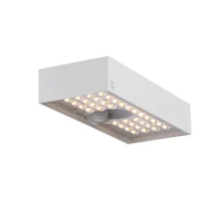 Buiten wandlamp wit met dimlicht en sensor op solar - Kayo