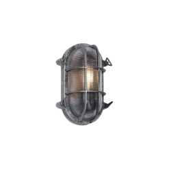 Buiten wandlamp zilver ovaal IP44 - Noutica