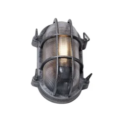 Buiten wandlamp zilver ovaal IP44 - Noutica