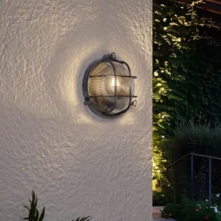 Buiten wandlamp zilver rond IP44 - Noutica