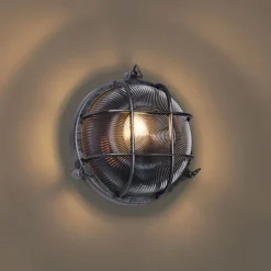 Buiten wandlamp zilver rond IP44 - Noutica