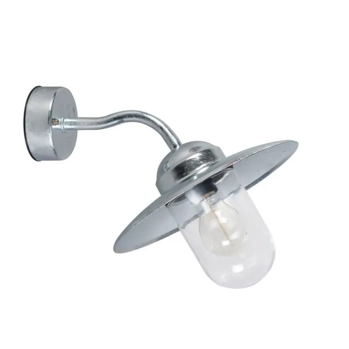 Buiten wandlamp zink met glas IP44 - Munich