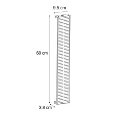 Buiten wandlamp zwart 60 cm incl. LED 4-staps dimbaar met solar - Serena