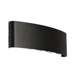 Buiten wandlamp zwart incl. LED 10-lichts IP54 - Silly