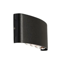 Buiten wandlamp zwart incl. LED 10-lichts IP54 - Silly