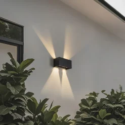 Buiten wandlamp zwart incl. LED 4-lichts IP54 - Edwin