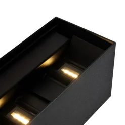 Buiten wandlamp zwart incl. LED 4-lichts IP54 - Edwin