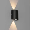 Buiten wandlamp zwart incl. LED 2-lichts IP54 - Silly