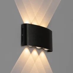 Buiten wandlamp zwart incl. LED 6-lichts IP54 - Silly