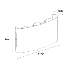 Buiten wandlamp zwart incl. LED 6-lichts IP54 - Silly